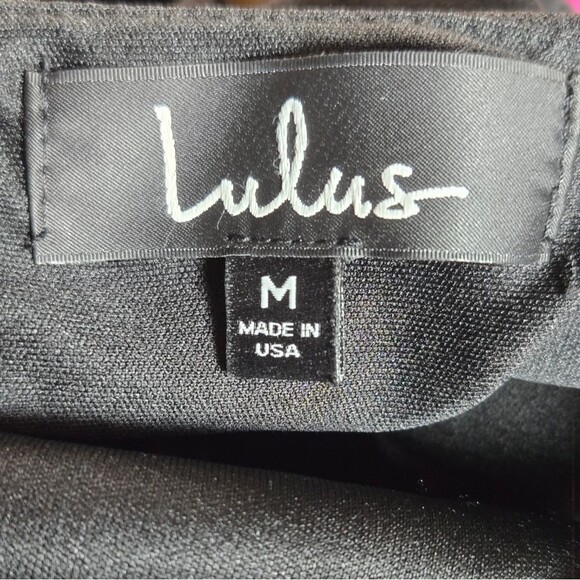 Lulus Aniyah Made in USA Black Side Zip Wide-Leg Halter Top Jumpsuit Size M - Picture 10 of 12